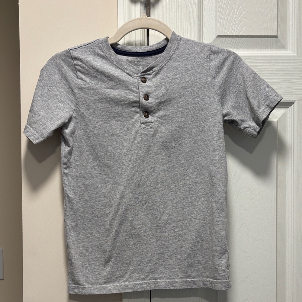 Carter's Heather Gray Henley Tee